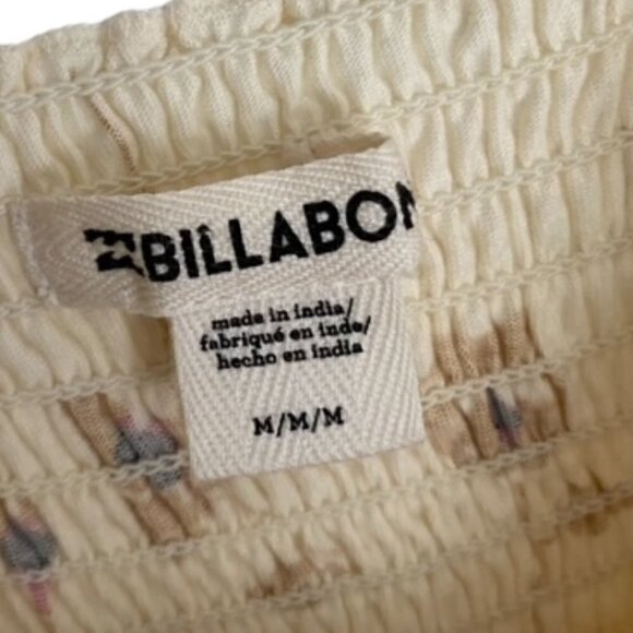 Billabong On Debut Floral Smocked Top Medium - Picture 3 of 5